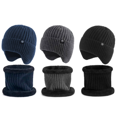 GORRO TAPA OREJAS CON CUELLO HOMBRE